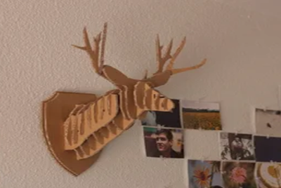 cardboard or plywood deerhead