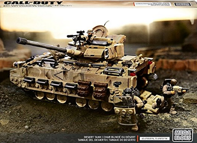 lego mega blok call of duty desert tank