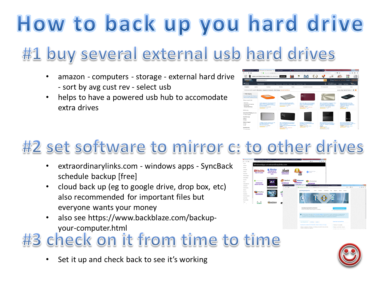 how to back up hard drive redundant arrary of independent disks external usb hd