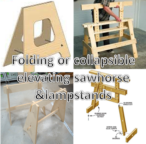 diy sheet goods plywood folding saw horse
