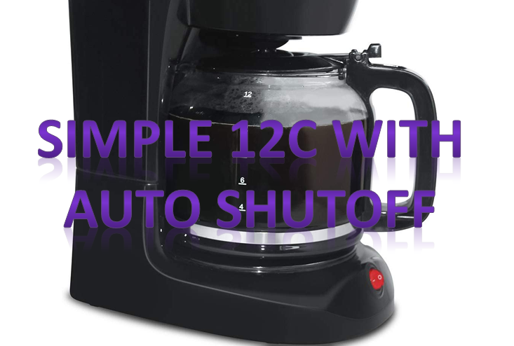 simple 12 cup coffee maker with auto shutoff