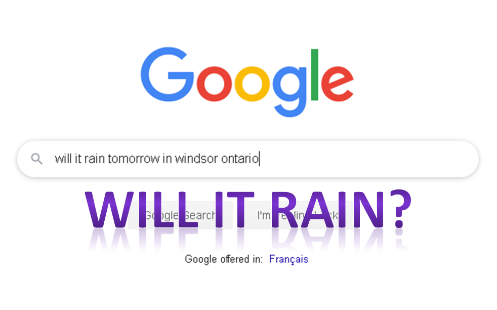 ask google will it rain tomorrow windsor ontario